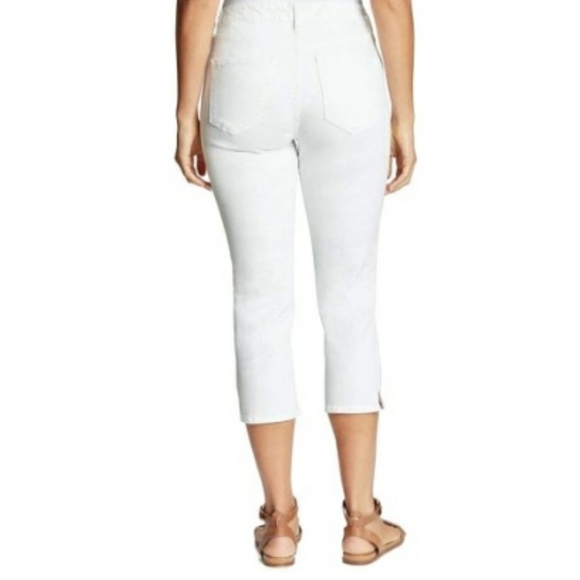 NWT-Nine West White Crystal Stretch Capri Jeans - Picture 2 of 9